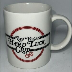VINTAGE‎ LAS VEGAS HARD LUCK CLUB  COFFEE MUG RETRO -(005)